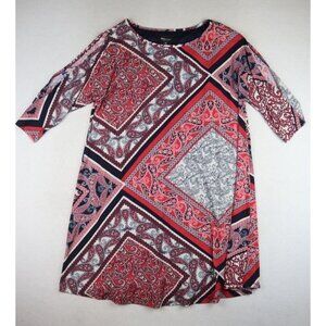RN STUDIO BY RONNI NICOLE - 3/4 SLEEVE COLD SHOULDER SHIFT DRESS - SIZE 14W